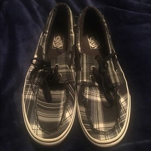 Black and White Plaid Vans